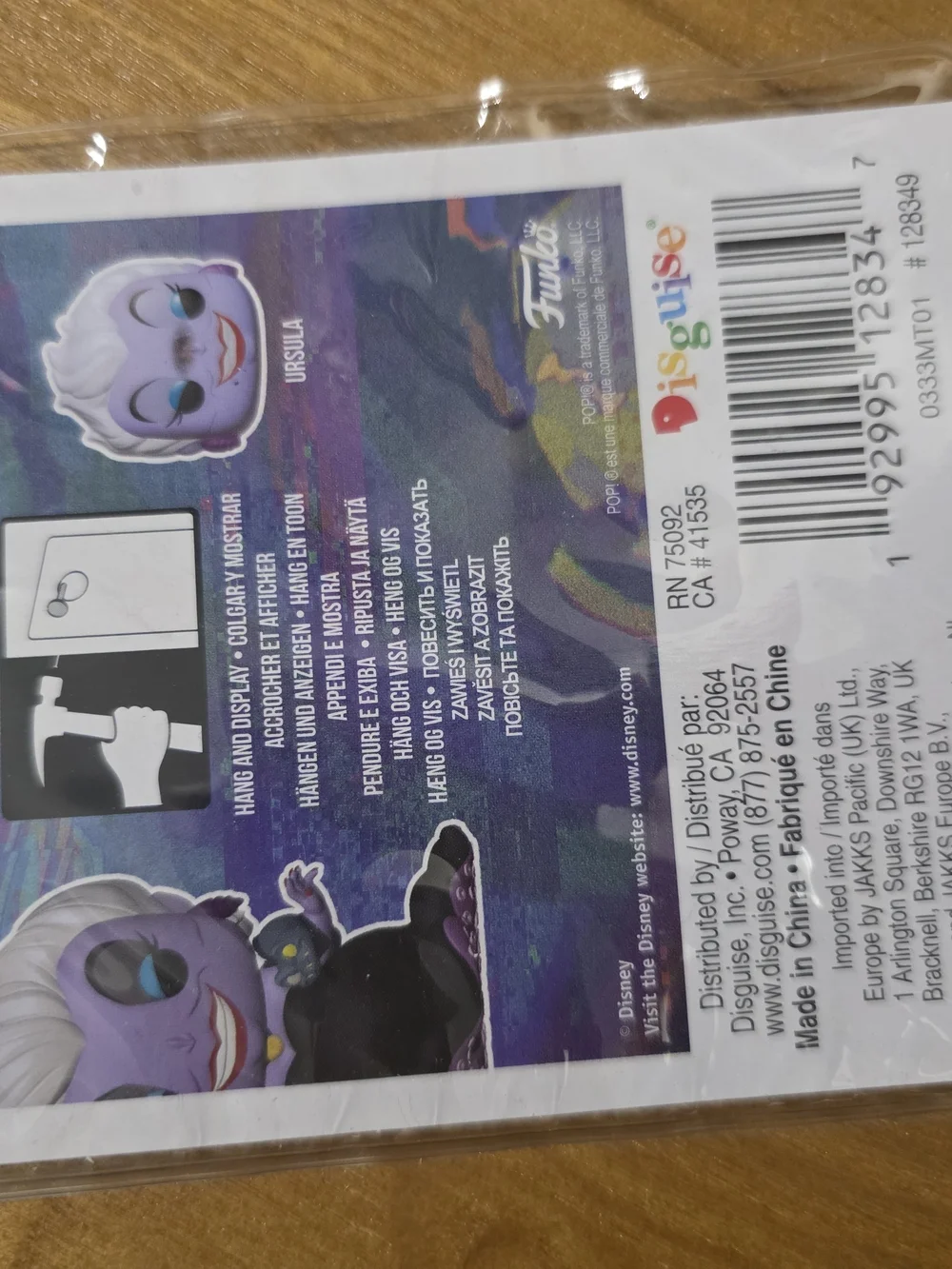Disney Ursula Funko Pop Oversized Costume Mask NWT Little Mermaid